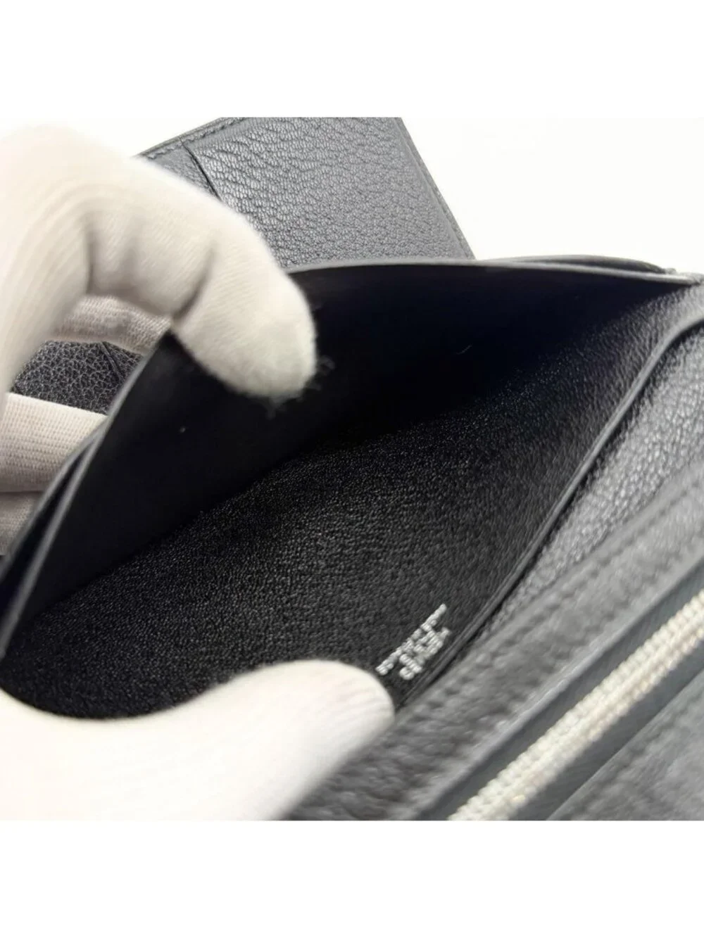 Hermes Bearn Dupri Chevre Trifold Wallet Black
